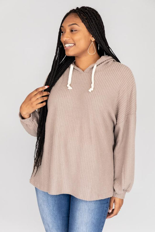 Look For Inspiration Taupe Pullover