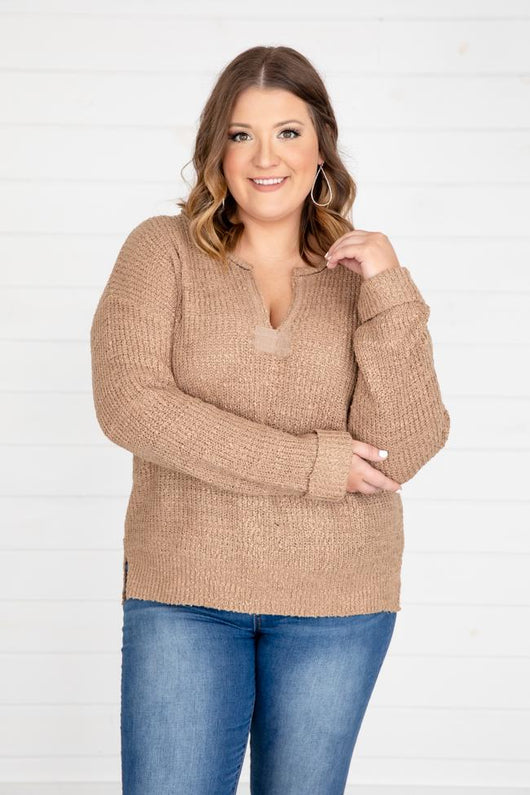 This Time Around Sweater Brown