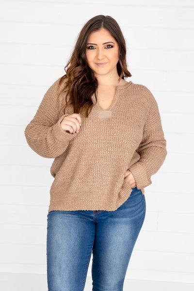 This Time Around Sweater Brown