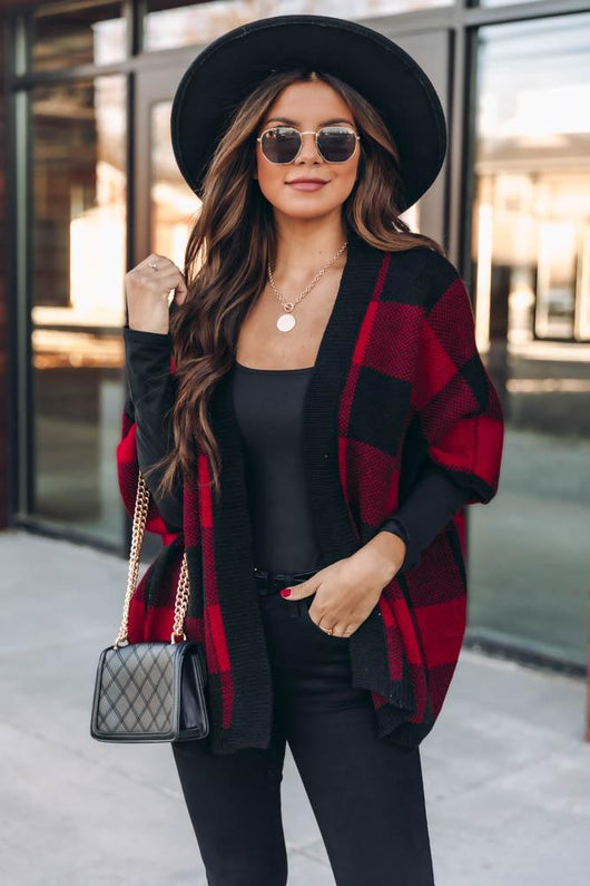 Bundled By The Fire Plaid Poncho