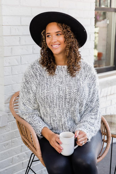 Whisper My Dreams To You Grey Sweater