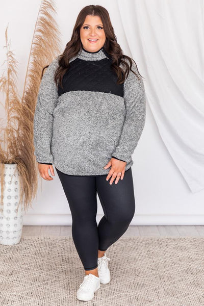 Season of Love Grey/Black Pullover
