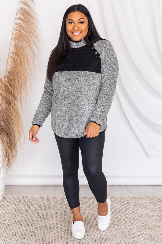 Season of Love Grey/Black Pullover