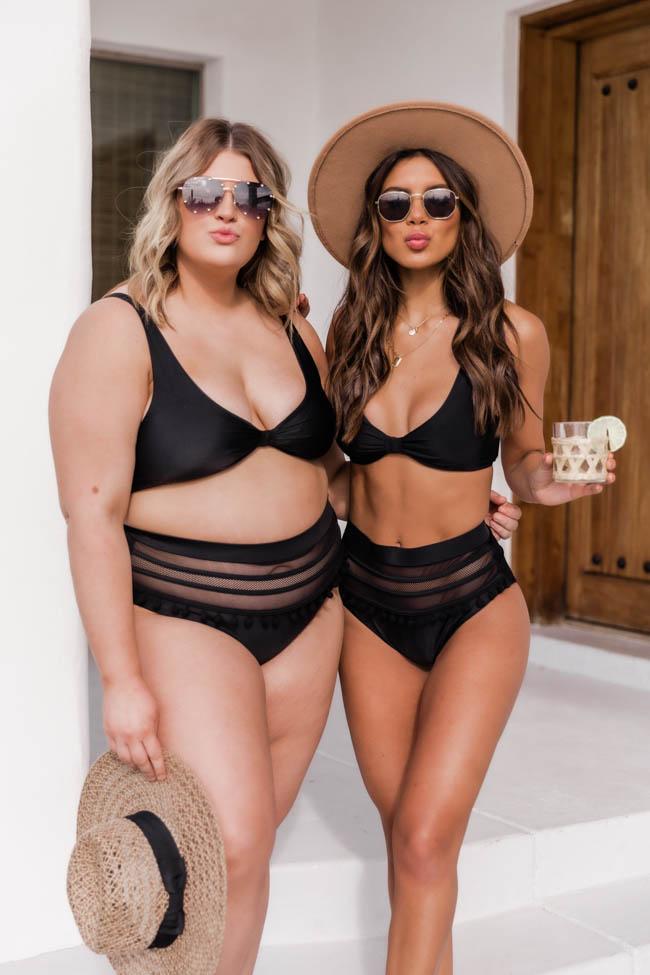 Capture Your Heart Black Bikini Top