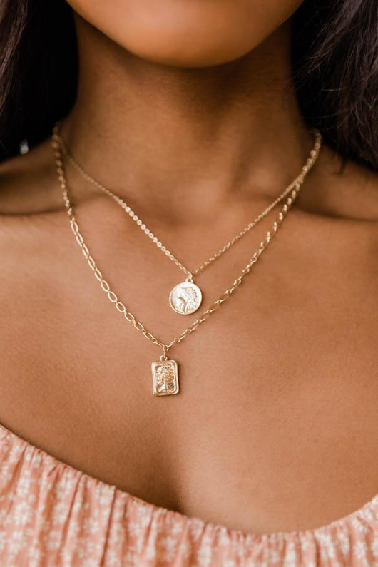Priceless Memories Gold Layered Necklace