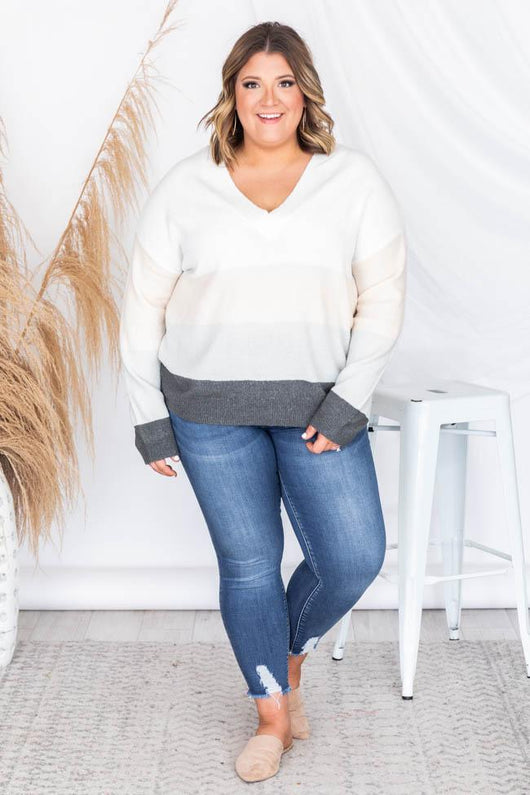 Tomorrow's Another Day Charcoal Colorblock Pullover