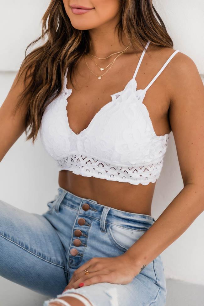 So This Is Love White Lace Bralette