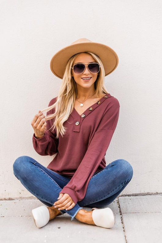 See The Beauty In Me Dark Mauve Blouse