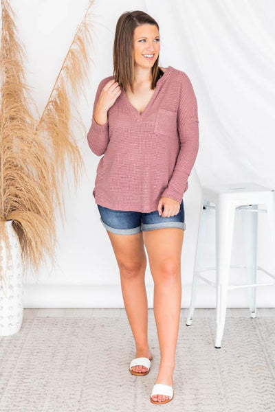 Always Loving You Most Mauve Blouse