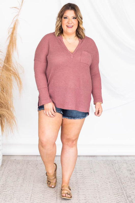 Always Loving You Most Mauve Blouse