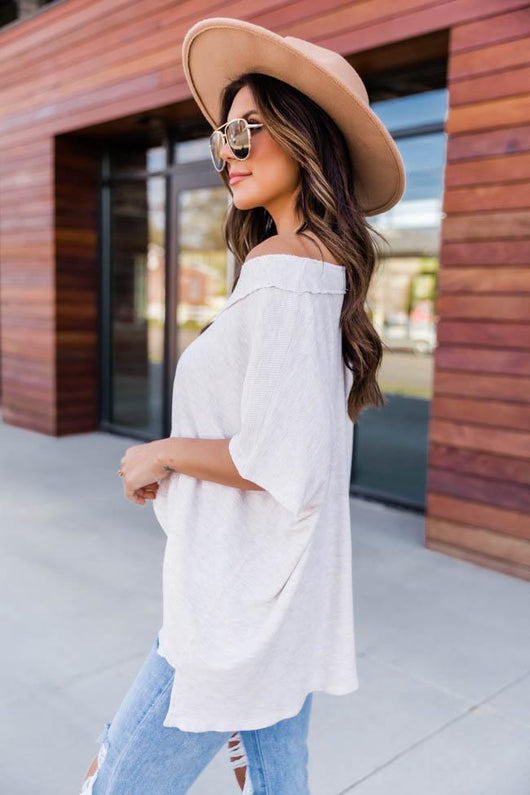 A Glorious Time Blouse Oatmeal
