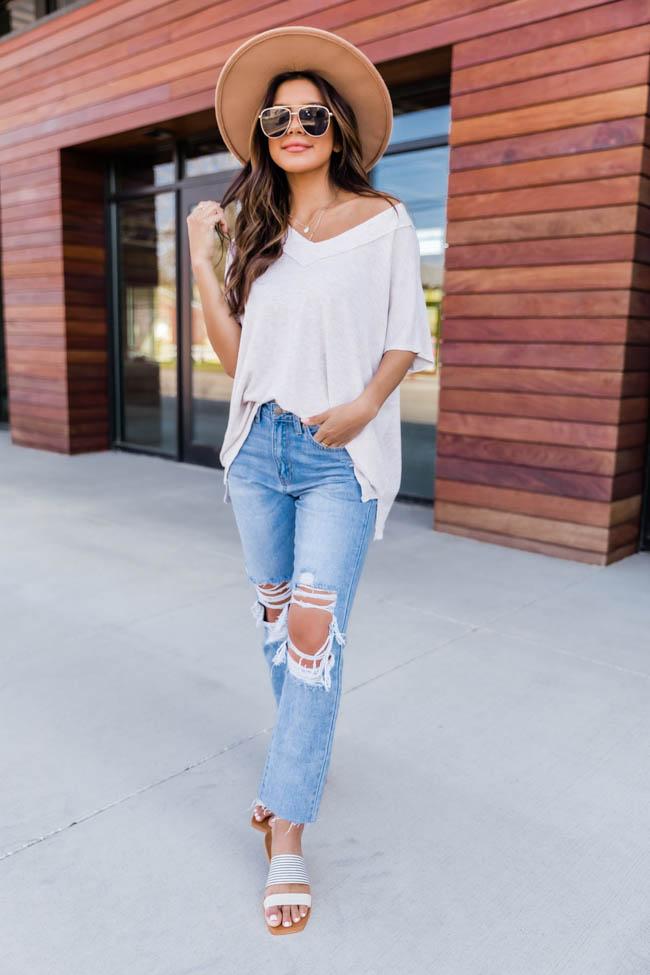 A Glorious Time Blouse Oatmeal