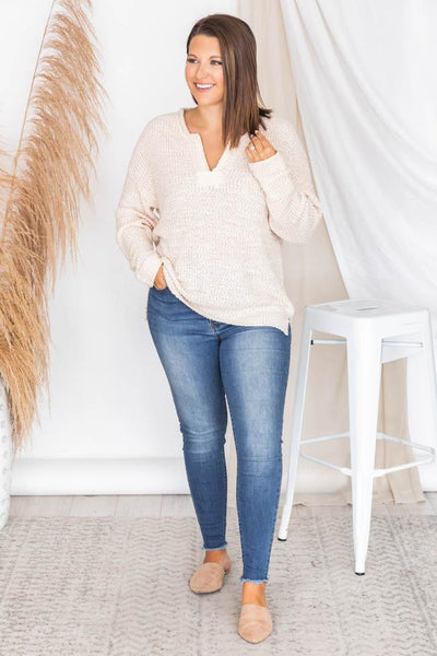 This Time Around Sweater Taupe