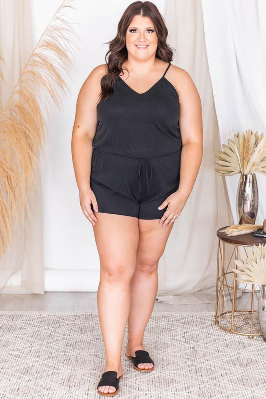 Uptown Girl Romper Black