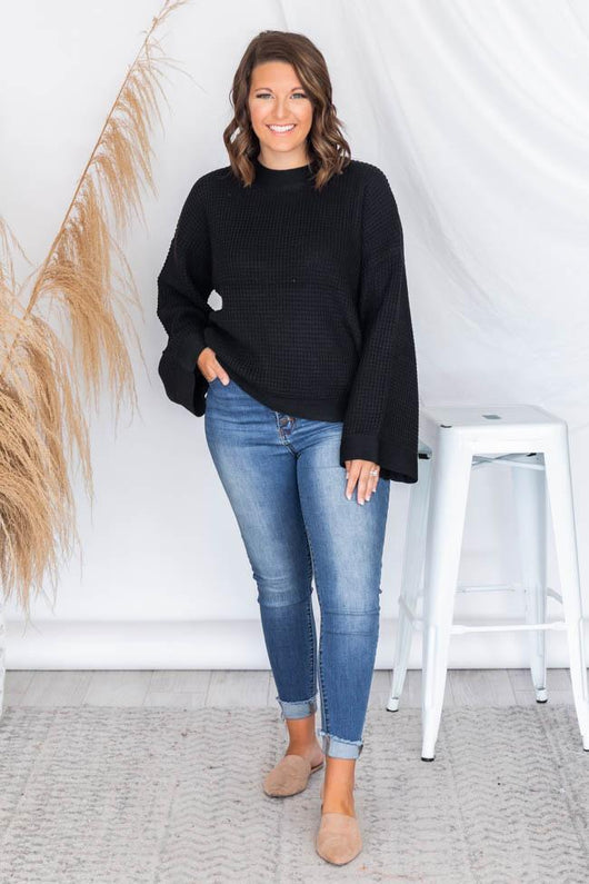 Better Than You Know Black Sweater