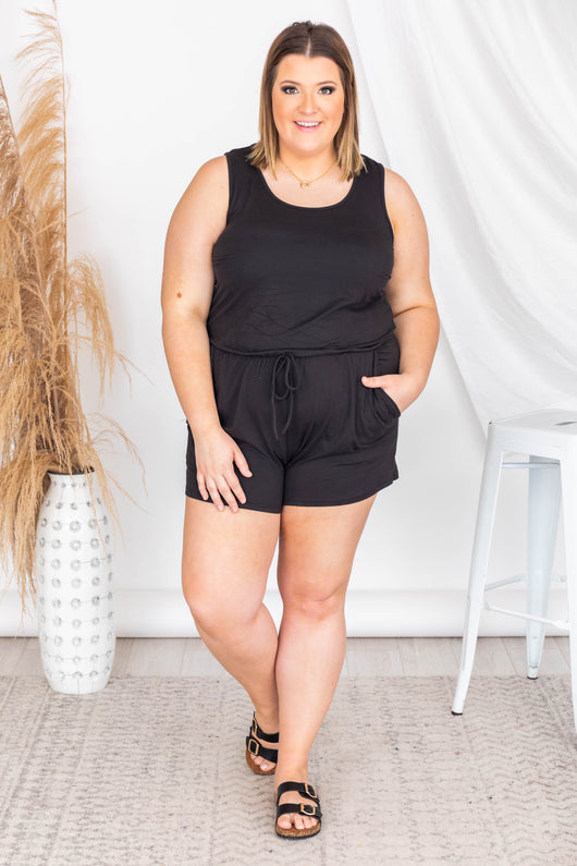 Summer Classics Black Romper