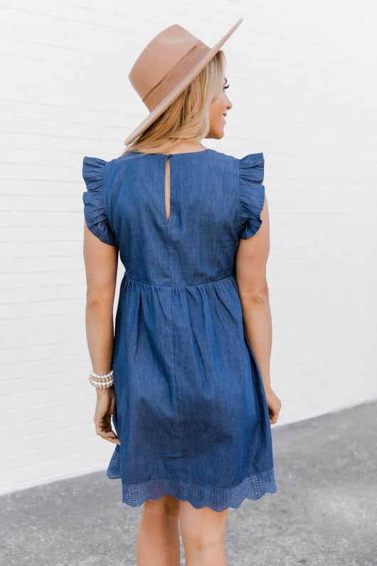You Found My Heart Chambray Romper