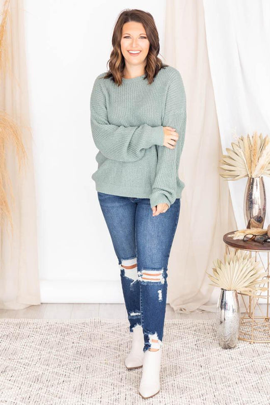 Dreaming At Dusk Sweater Sage