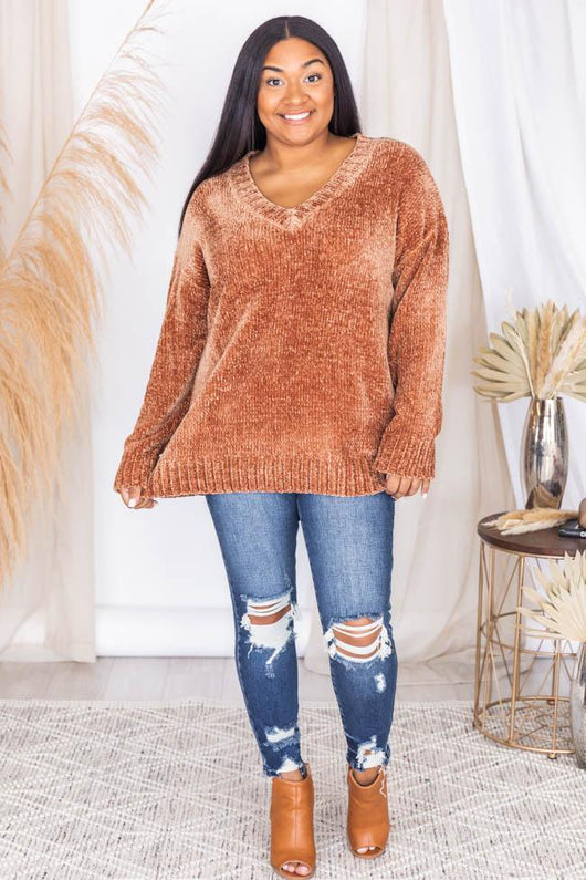 Without A Doubt Brown Sweater FINAL SALE