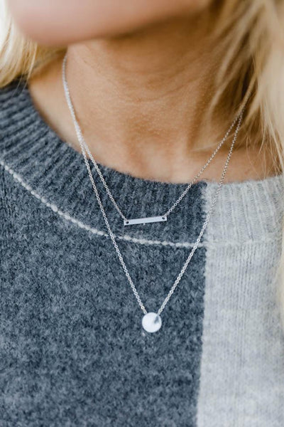 Optimistic Love Layered Necklace Silver