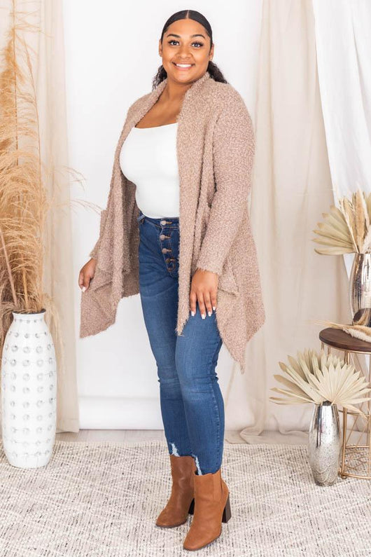 Heart Set On You Popcorn Taupe Cardigan