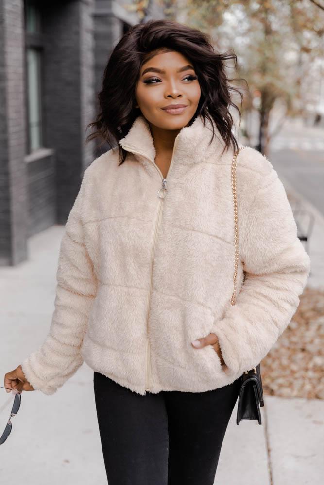 The History Of Us Puffer Tan Jacket