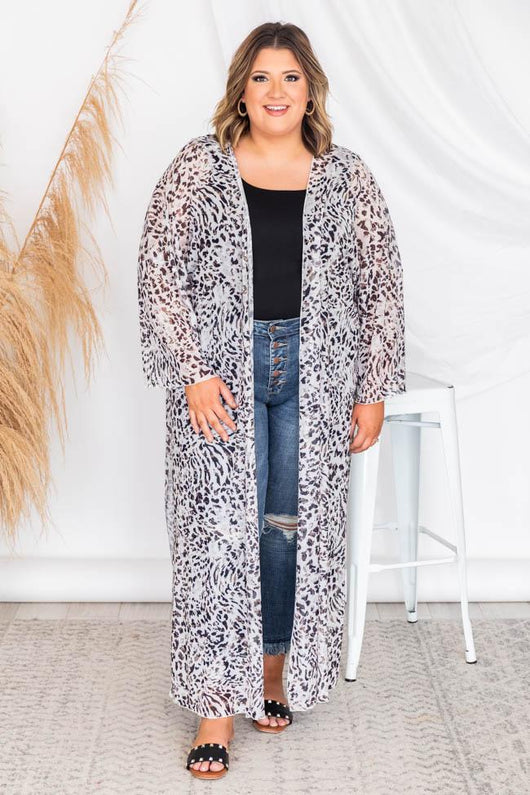 Unstoppable Soul Animal Print Kimono