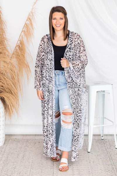 Unstoppable Soul Animal Print Kimono