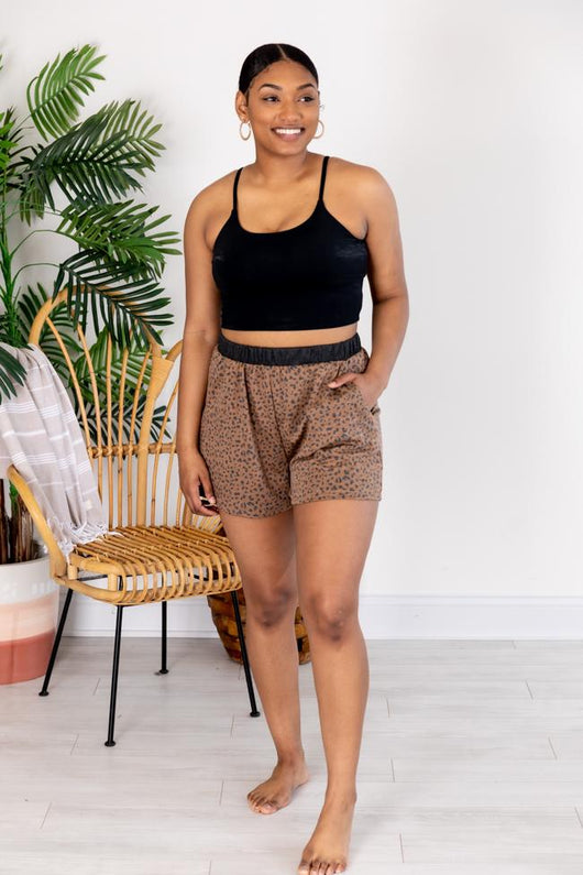 My Wild Side Animal Print Brown Shorts FINAL SALE