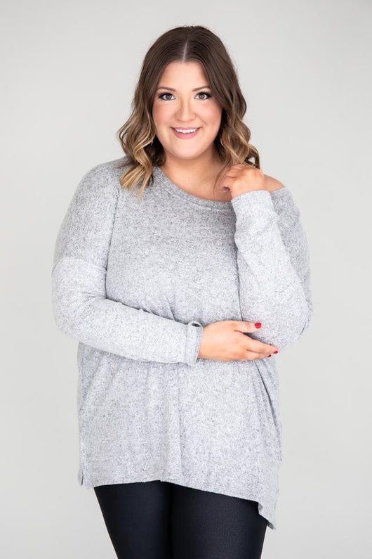 Simple Style Grey Blouse