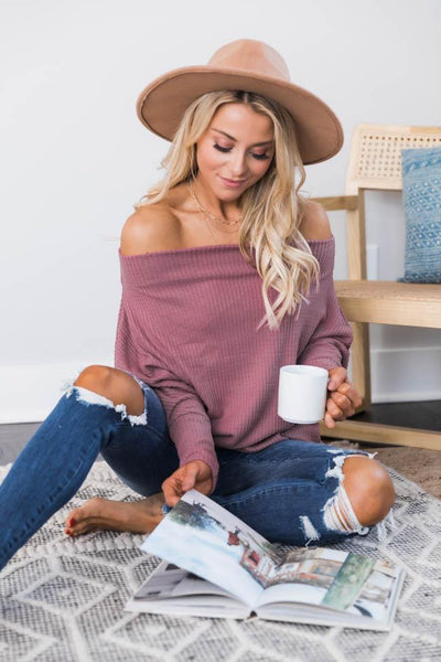 Sentimental Feelings Mauve Blouse