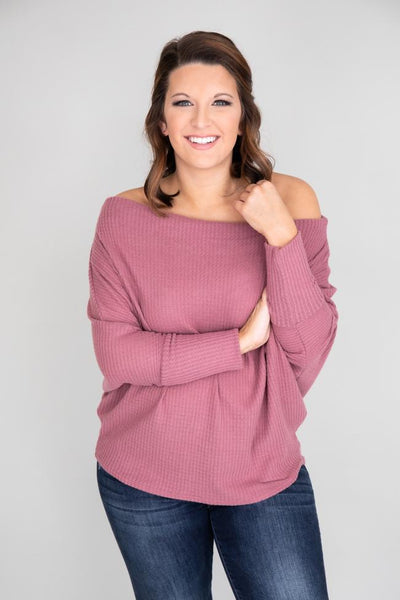 Sentimental Feelings Mauve Blouse