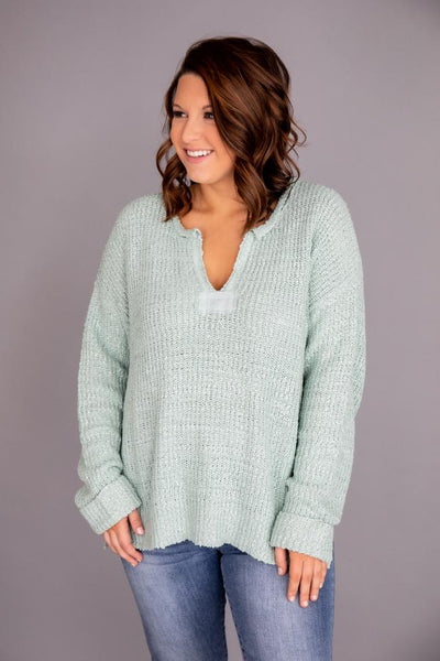 This Time Around Sage Sweater