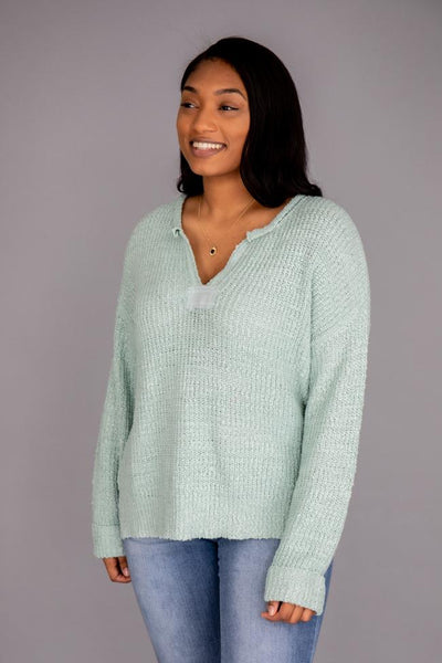 This Time Around Sage Sweater
