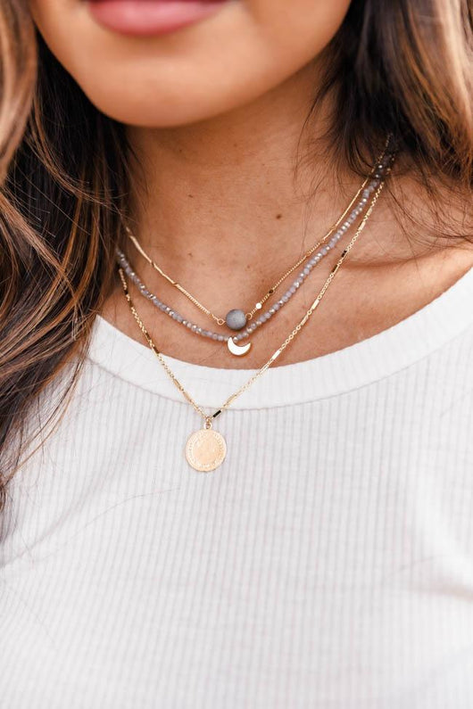 Honest Opinion Blue Layered Necklace