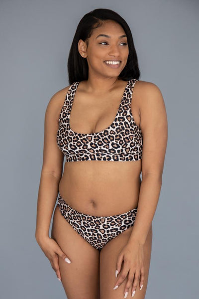 Aloha Darling Leopard Print Low Rise Bikini Bottoms