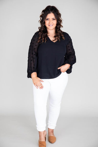 Live For The Applause Black Blouse