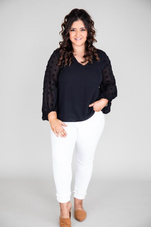Live For The Applause Black Blouse