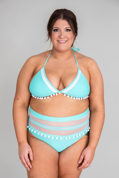Sailing Through Paradise Mint Bikini Top