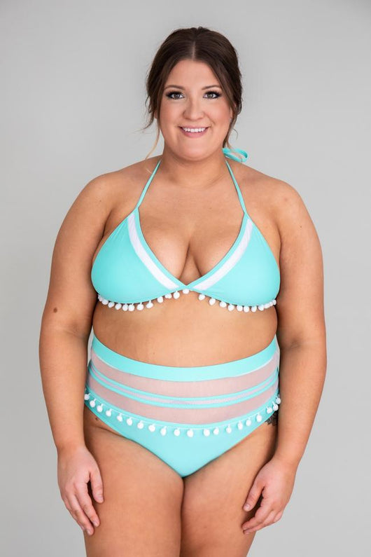 Sailing Through Paradise Mint Bikini Top