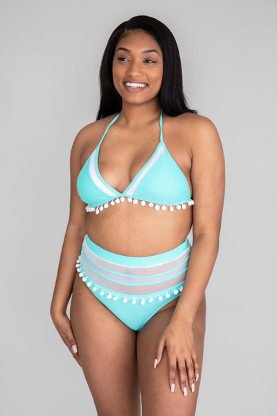 Sailing Through Paradise Mint Bikini Bottom