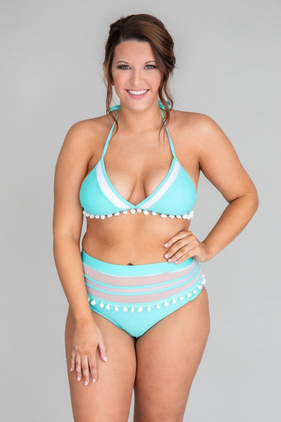Sailing Through Paradise Mint Bikini Bottom