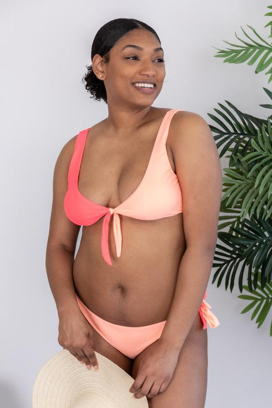 Starfish Kiss Coral Bikini Top