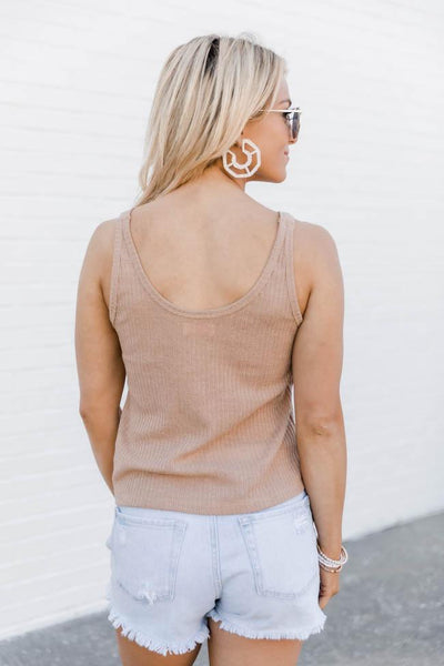 Heard About This Love Taupe Tank