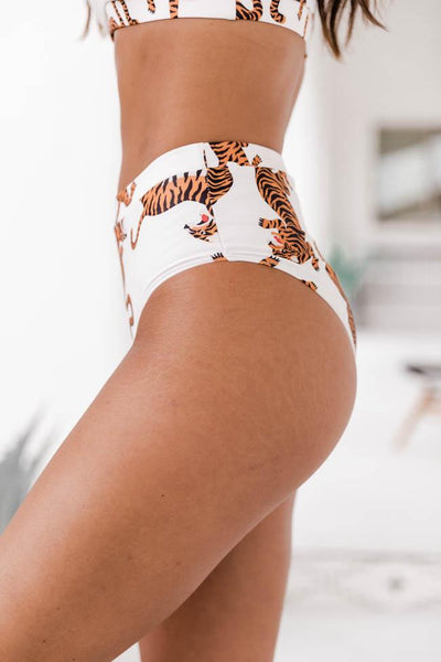 A Sea Of Abyss Tiger Cream Bikini Bottoms