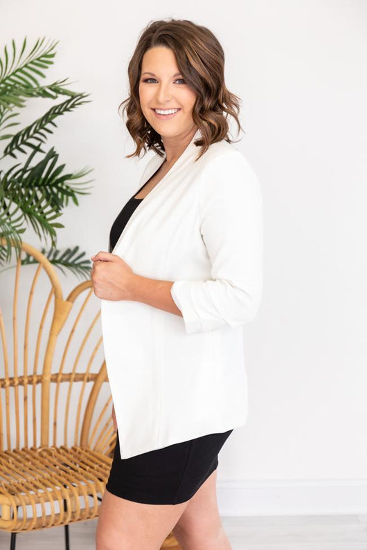 Small Town Charm White Blazer