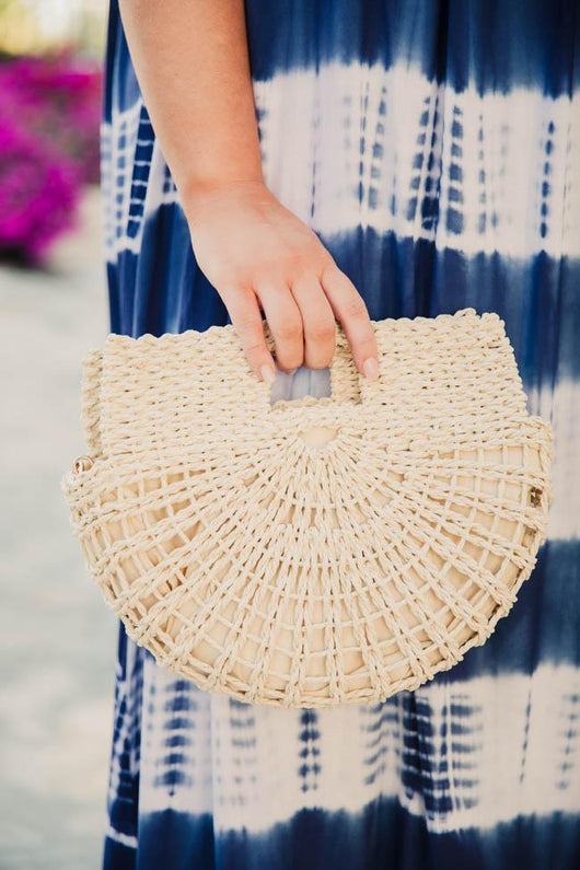 Era Of Love Ivory Half Circle Purse