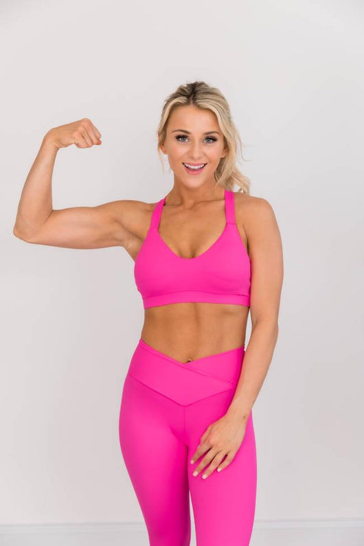 Run To You Hot Pink Sports Bra FINAL SALE