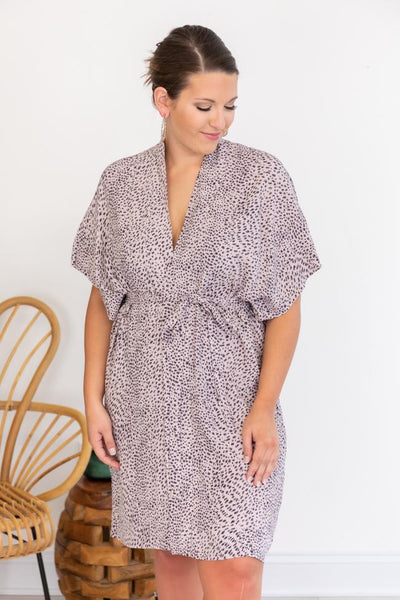 Perfect Together Pink Leopard Print Belted Shirt Dress