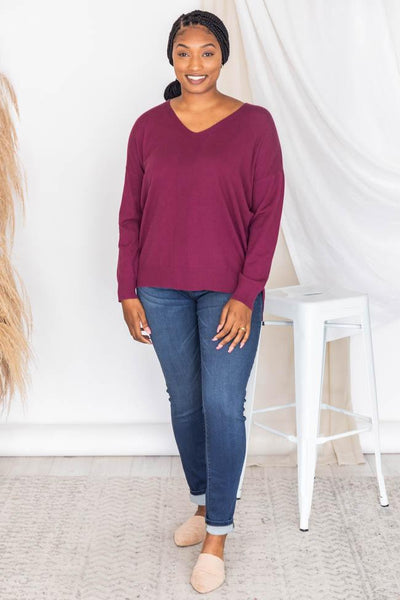 Need You By My Side Plum Sweater